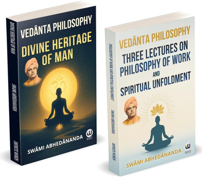 Divine Heritage Of Man | Three Lectures On Philosophy Of Work Swami Abhedananda Combo Gift Pack Set Hindu Spiritual Books in English Hinduism Abhedanand Advaita Vedanta Philosophy Book Advait Vedant(Paperback, Swami Abhedananda)