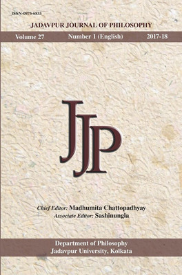 Jadavpur Journal of Philosophy Vol. 27 no. 1(Paperback, Madhumita Chattopadhyay, Sashinungla)