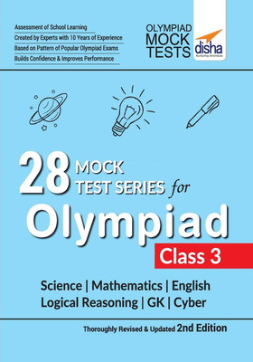 28 Mock Test Series for Olympiads Class 3 Science, Mathematics, English, Logical Reasoning, Gk & Cyber 2nd Edition(English, Paperback, Experts Disha)