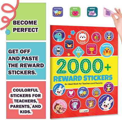 2000+ Reward Stickers : Children All In One sticker Book, All in one Educational sticker books, Sticker Book for Teachers and Parents for Encourage Good Behavior, and Reward Achievements of Kids(Paperback, GOWOO)