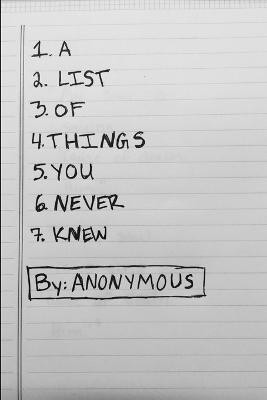 A List of Things You Never Knew(English, Paperback, Anonymous)