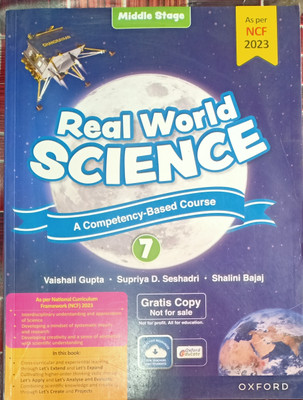 Real world science class 7 as ncf 2023(Pepper back, Vaishali Gupta, Supriya d seshadri)