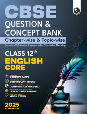 (Old Edition) PW CBSE Question & Concept Bank (QCB) Class 12 English Core 2024 - 2025 Chapter-wise and Topic-wise Solved Questions(English, Paperback, unknown)