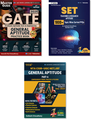 Research & General Aptitude Practice Questions Books for CSIR NET, GATE & SET. (Complete Package 3 Books)  - Reasoning Aptitude Book for Gate(Paperback, Kailash Choudhary)