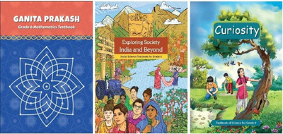 NCERT Class 6 Textbook For Mathematics, Social Science & Science (Ganit Prakash, Exploring Society India and Beyond & Curiosity) Latest 2024-25 Edition(Paperback, Team Ncert)