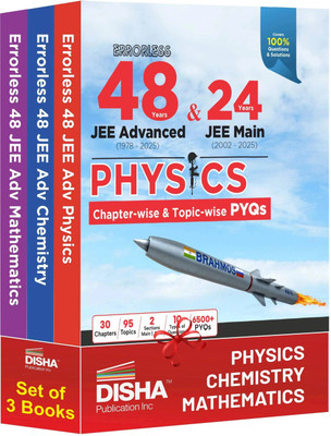Disha Combo (set of 3 Books) Errorless 48 Years JEE Advanced (1978 - 2025) & 24 Year JEE Main (2002 - 2025) PHYSICS, CHEMISTRY & MATHEMATICS Chapter-wise & Topic-wise PYQ Books 21st Edition | JEE 2026(Paperback, Disha Experts)
