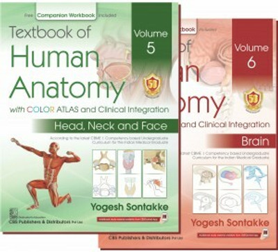 Textbook of Human Anatomy with COLOR ATLAS and Clinical Integration Volume 5 Head, Neck and Face & Volume 6 Brain, 2 Volume Set(Paperback, Yogesh Sontakke)