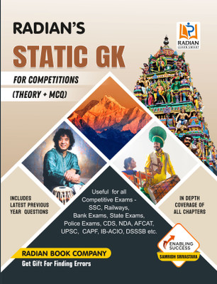 Static GK(General Knowledge) Theory + MCQ Book 2025 in English for Competitions with Latest PYQ(Paperback, Radian Book Company, Samridh Srivastava)