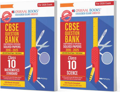 CBSE Question Bank Class 10 Maths & Science (2 Books) Solved Papers For 2026 Board Exams(Paperback, Oswaal Editorial Board)