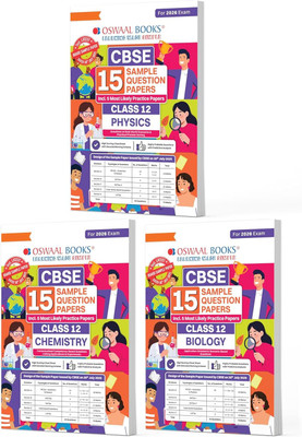 Oswaal CBSE Sample Question Papers Class 12 Physics, Chemistry & Biology (Set of 3 Books) (For Board Exams 2026)(Product Bundle, Oswaal Editorial Board)
