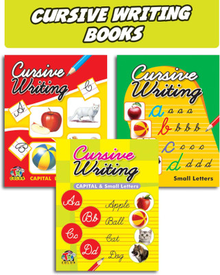 Pinwheel Books Cursive Writing Books Capital Letters, Small Letters Set of 3 - English(Paperback, Meenu Gupta)
