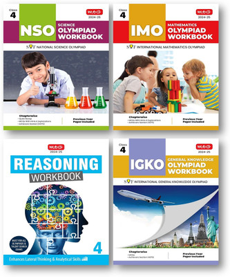 Mtg National Science Olympiad (NSO). , International Mathematics Olympiad (IMO) , Inter. G.K. Olympiad (IGKO) & Reasoning Work Book -Class 4TH ( Combo Pack-Set Of 4 Books)-Edition-2024-25(Paperback, MTG EXPEART TEAM) Mtg National Science Olympiad (NSO). , International Mathematics Olympiad (IMO) , Inter. G.K. Olympiad (IGKO) & Reasoning Work Book -Class 4TH ( Combo Pack-Set Of 4 Books)-Edition-2024-25(Paperback, MTG EXPEART TEAM)