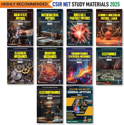 CSIR NET Physical Science  - 2025 [Set of 10 Books] Physics Complete Study Materials with Theory & Practice Notes | Solved Papers with Detailed Solution | Previous Year Questions - PYQ | Best Seller Concept Books for NTA CSIR UGC NET/JRF, GATE, SET & TIFR Physics Examinations in India | Reference Gu
