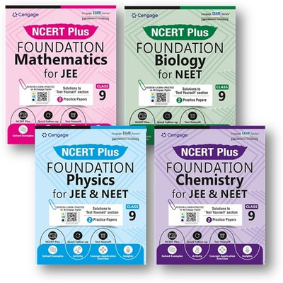 Cengage NCERT Plus Foundation Class 9th (4-Book Set ) Physics + Chemistry +Mathematics + Biology(Paperback, CENGAGE LEARNING EXPEART TEAM) Cengage NCERT Plus Foundation Class 9th (4-Book Set ) Physics + Chemistry +Mathematics + Biology(Paperback, CENGAGE LEARNING EXPEART TEAM)