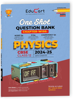 (OLD) Educart CBSE Class 12 PHYSICS One Shot Question Bank 2024-25 (for 2025 exam)(English, Paperback, Educart)