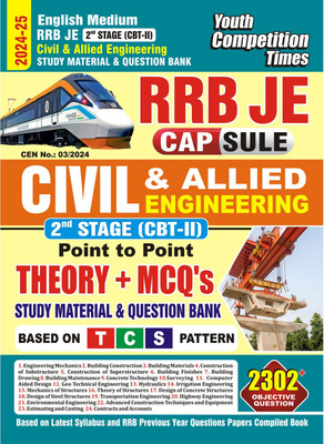 RRB JE (2nd Stage CBT-II) Civil and Allied Engineering capsule (English Medium) Study Material and Question Bank 2024-25(Study Material, YCT)