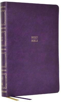 KJV Holy Bible: Paragraph-style Large Print Thinline with 43,000 Cross References, Purple Leathersoft, Red Letter, Comfort Print: King James Version(English, Leather / fine binding, Nelson Thomas)