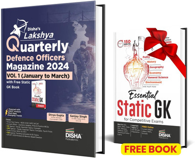 Disha's Lakshya Quarterly Defence Officers Magazine 2024 (January to March) with Free Static Gk Book - General Knowledge & Current Affairs, Mathematics, English & Reasoning - Nda/ Na, Cds Ota, Afcat, Capf, SSB(English, Paperback, Gupta Divya) Disha's Lakshya Quarterly Defence Officers Magazine 2024 (January to March) with Free Static Gk Book - General Knowledge & Current Affairs, Mathematics, English & Reasoning - Nda/ Na, Cds Ota, Afcat, Capf, SSB(English, Paperback, Gupta Divya)