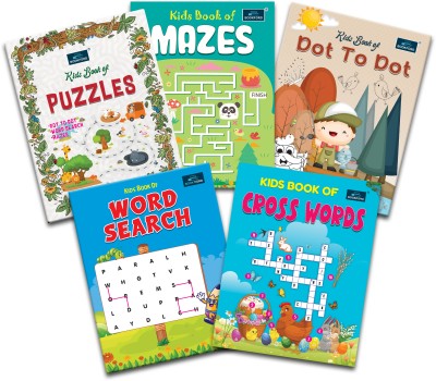 Quiz and Puzzle for Kids ( Set of 5 ) - Puzzle , Word Search , Kids Book of Mazes , Kids Book of Dot to Dot & Kids Book of Cross Words - 2 years to 6 years Kids(Paperback, BOOKFORD PUBLICATIONS PVT. LTD.)