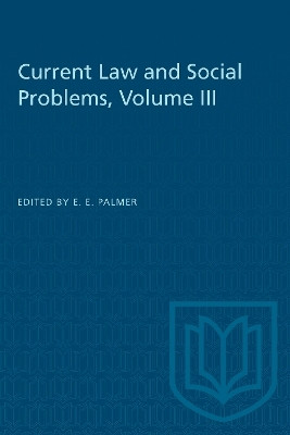 Current Law and Social Problems, Volume III(English, Electronic book text, unknown)