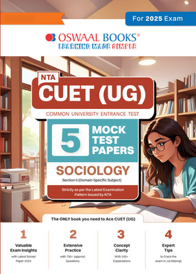 Nta Cuet (Ug) 5 Mock Test Papers Sociology (for 2025 Exam)(English, Paperback, unknown)