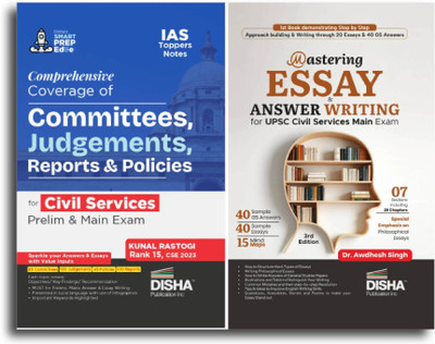 Combo (set of 2 Books) Essay & Answer Writing Masterstroke with Expert Techniques & Analysis for Civil Services Mains | UPSC IAS/ IPS & State PSC | Committees, Judgements, Reports, and Policies(Paperback, Ex-IRS Dr. Awdhesh Singh, IAS Kunal Rastogi)