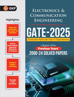 GKP GATE 2025 : Electronics & Communication Engineering - 25 Years' Chapter-wise Solved Papers (2000-2024)(Paperback, G.K. Publications (P) Ltd.)