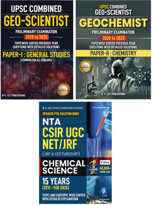 CSIR NET Chemical Science & UPSC Geoscientist (Geochemist)  - Topic-Wise Solved PYQ for Paper 1 General Studies & Paper 2 Chemistry | Best Book for MSc Chemistry, CSIR UGC NET, UPSC Geoscientist, GATE & SET Aspirants | IFAS Publications(Paperback, IFAS Publications)