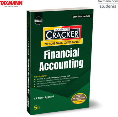 Taxmann's CRACKER for Financial Accounting (Paper 6 | FA) – Covering Past Exam Questions & Detailed Answers | Tabular Summaries | CMA Intermediate | New Syllabus | Dec. 2025/June 2026 Exams(Paperback, CA Tarun Agarwal)