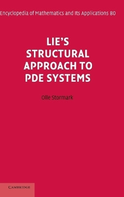 Lie's Structural Approach to PDE Systems(English, Hardcover, Stormark Olle)