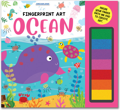 Fingerprint Art Activity Book for Children - Ocean with Thumbprint Gadget : Pick and Paint Coloring Activity Book For Kids Fingerprint Colouring Book for Kid(Paperback, unknown)