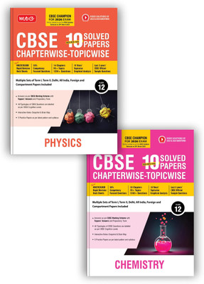 MTG CBSE 10 Years (2025-2016) Chapterwise Topicwise Solved Papers Class 12 Physics & Chemistry (Set of 2 Books) - CBSE Champion For 2026 Exam | Free Video Solution of PYQs (As Per Latest Pattern)(Paperback, MTG Editorial Board)
