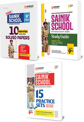 Arihant AISSEE Sainik School Class 9 Entrance Exam 2026 | Revised Study Guide with 10 Yearwise Solved Papers (2025�2016) and 15 Practice Sets Including 2025 Solved Paper (Set of 3)(Paperback, Pradeep Srivastava ,Sanjeev Dixit, Sushil Singh, Arihant Expert Team)