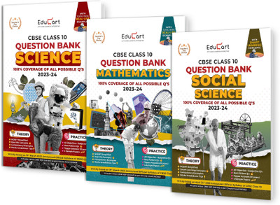 (OLD) Educart CBSE Class 10 Question Bank SCIENCE, MATHS & SOCIAL SCIENCE For 2023-2024 (Combo of 3 Books)  - CBSE Class 10 Question Bank 2024(Paperback, Sanjiv Sir | Educart)