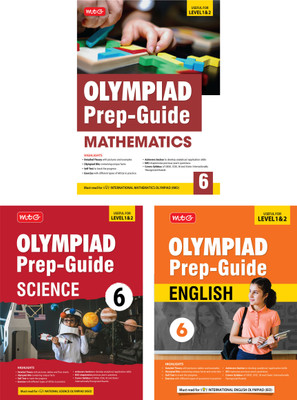 MTG Olympiad Prep-Guide Class-6 Mathematics, Science & English (Set of 3 Books) - Detailed Theory, Self Test with IMO-NSO-IEO Chapterwise Previous Year Question Paper For SOF 2024-25 Exam(Paperback, MTG Editorial Board)