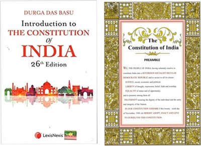 Introduction to the Constitution of India+ Preamble of India (Combo of 2)(Paperback, Durga Das Basu)