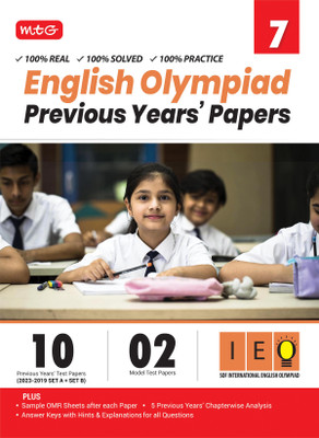 MTG IEO Class-7 Olympiad 10 Previous Years Papers (2023-2019 Set A & B) English with Mock Test Papers - Sample OMR Sheet with Chapterwise Analysis | SOF Olympiad Books For 2024-25 Exam(Paperback, MTG Editorial Board)