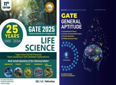 Gate Life Science Books for Previous Year Questions Papers with Solution (Complete Package 2 Books)  - With General Aptitude - Best Study material with Topicwise Previous Years solved papers(Paperback, Kailash Choudhary)