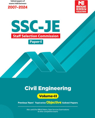 SSC-JE: Civil Engineering 2025- Previous Year Objective Solved Paper-1 Volume-2(Paperback, MADE EASY Editorial Board)