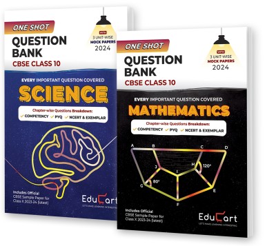 (OLD) Educart One-shot Question Bank CBSE Class 10 Bundle - Science & Maths for 2024 (2 books)  - Class 10 Question Bank 2024(Paperback, Sanjiv Pandey | Prashant Kirad | Mansi Sharma | Educart)