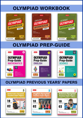 MTG Class-5 Mathematics, Science & English (IMO-NSO-IEO) Olympiad Workbook, Prep-Guide & Previous Years Papers (PYQs) - SOF Olympiad Books For 2025-26 Exam (Set of 9 Books)(Paperback, MTG Editorial Board)