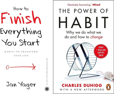 HOW TO FINISH EVERYTHING YOU START+ THE POWER OF HABIT  - SPECIAL COMBO SET OF 2 BOOKS(Paperback, JAN YAGER, CHARLES DUHIGG)