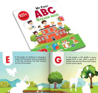 My First ABC Sticker Book: Alphabet Exploration for Kids, 115+ Creative Stickers, Exciting Learning Travel, Colourful Fun Ages 3-12.(Paperback, GOWOO)