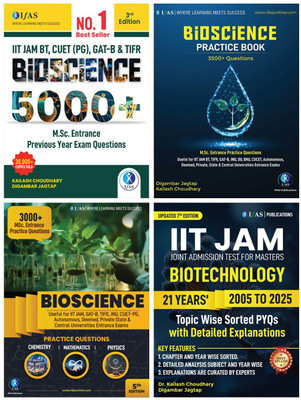 IIT JAM Biotechnology Books  - 2026 [Set of 4 Books] PYQ & Practice Question Bank | 10000+ Topic-Wise Questions for JAM BT, TIFR, GAT-B, CUET PG & MSc Bioscience Entrances|IIT JAM Biotechnology Previous Year Solved Papers (2005–2025) + Practice Book Combo | Bestselling IIT JAM BT | IFAS Publications