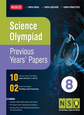 MTG Science (NSO) Olympiad Previous Years Papers with Mock Test Papers Class 8 - Sample OMR Sheet with Chapterwise Analysis | SOF Olympiad Books For 2023-24 Exam(Paperback, MTG Editorial Board)