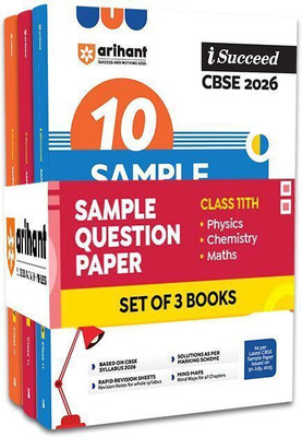 Arihant i-Succeed CBSE Sample Question Papers 2026 Physics, Chemistry & Mathematics Class 11 (Set of 3 Books) | 15 Sample Papers with Solutions | Final Practice Papers | Rapid Revision Sheets(Paperback, Mukesh Kumar Goel, Satakshi,Tamanna Sharma,Sunil Rathore)