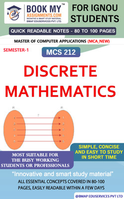 IGNOU MCS 212 Discrete Mathematics Study Material For IGNOU Students Simplify Your Studies(Paperback, BMA Publication)