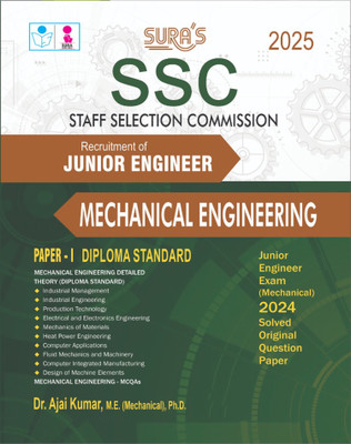 SURA`S SSC Junior Engineer Mechanical Engineering Paper I Diploma Std Exam Book Guide in English Medium 2025(Paperback, Dr.Ajai Kumar)