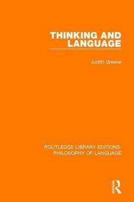 Thinking and Language(English, Hardcover, Greene Judith)