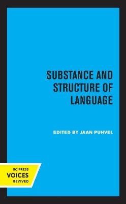 Substance and Structure of Language(English, Paperback, unknown)